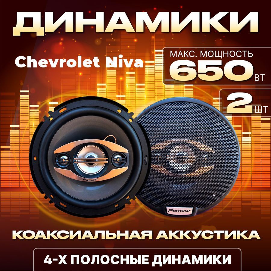 Динамикиавтомобильные16смдляChevroletNiva(ШевролеНива)/Колонки650Вт/Коаксиальнаяаккустика