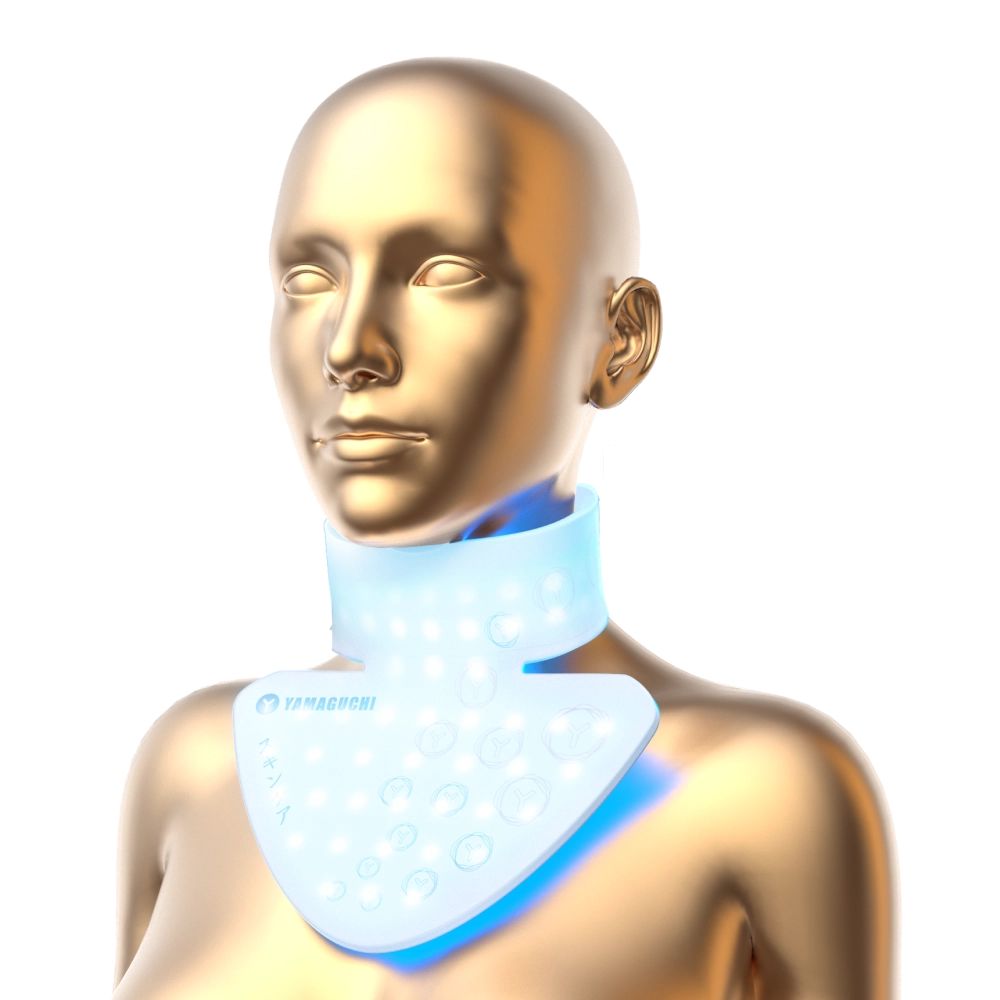 Силиконовая маска для фотоомоложения шеи Yamaguchi LED Light Neck Mask