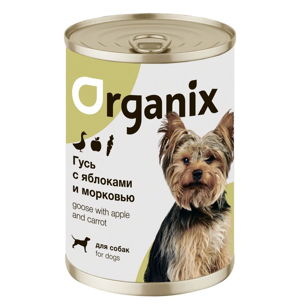 Organix Dog Гусь с яблоками и морковью Консервы для собак, 6 шт x 400 г (2,4 кг)