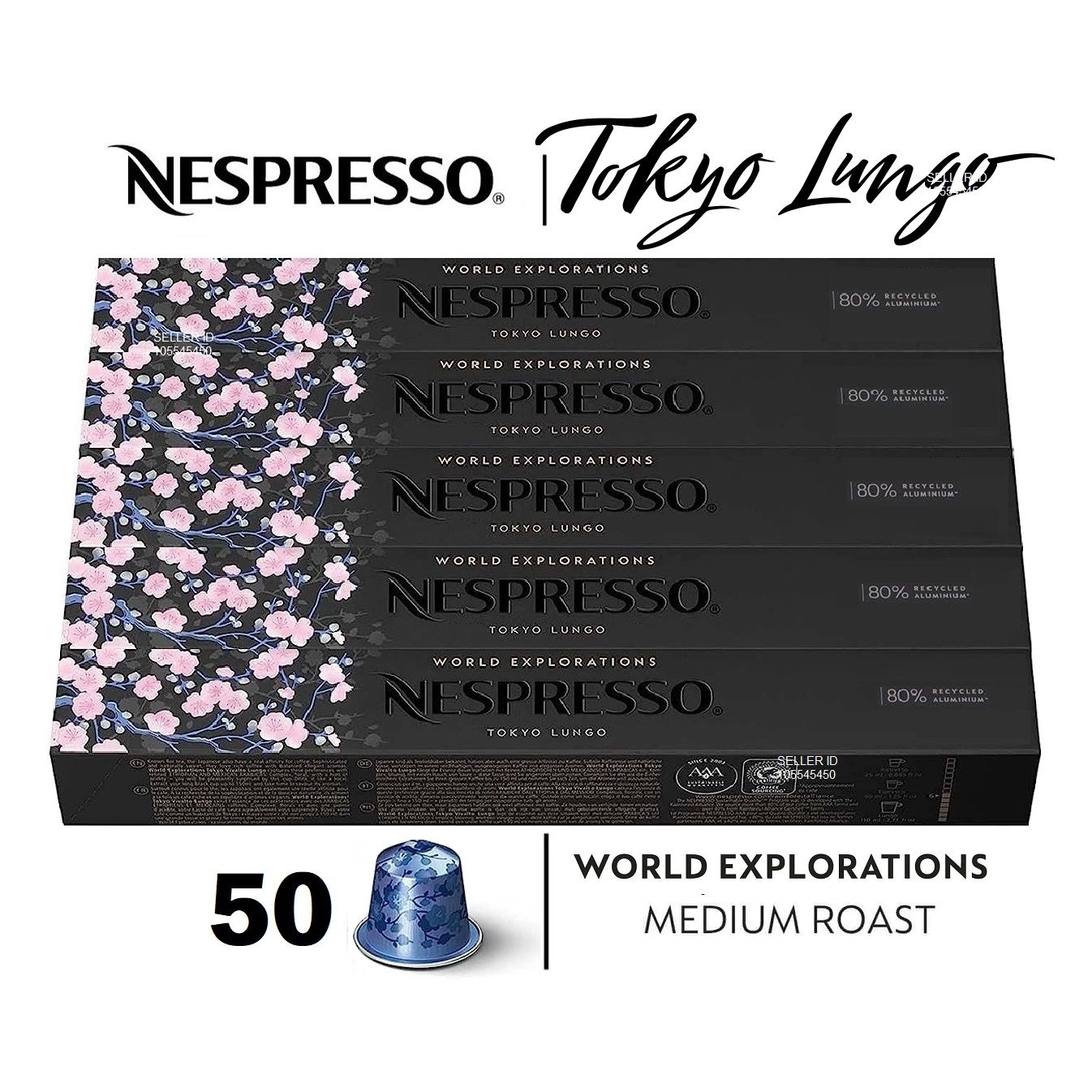 Набор кофе Nespresso TOKYO LUNGO, 50 капсул (5 упаковок)