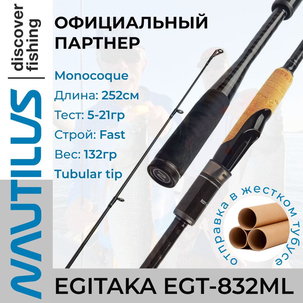 Спиннинг Nautilus EGITAKA EGT-832ML 252см 5-21гр