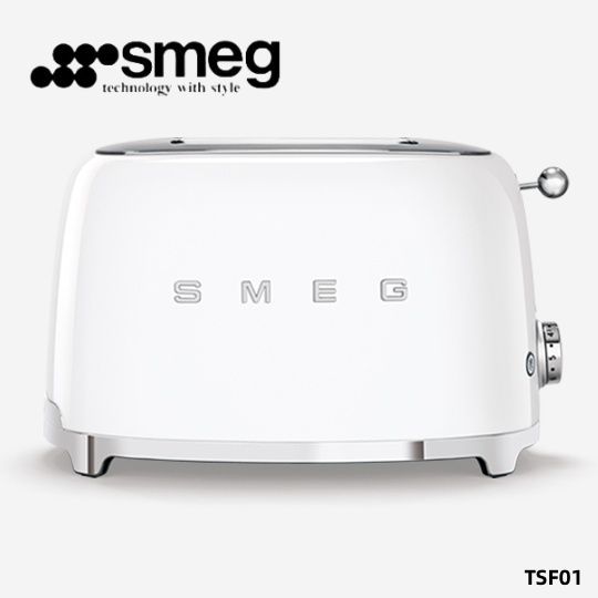 Smeg Хлебопечка Тостер на 2 ломтика;Smeg TSF01;многофункциональный;завтрак 950 Вт, вес выпечки 2400 г, программ 2