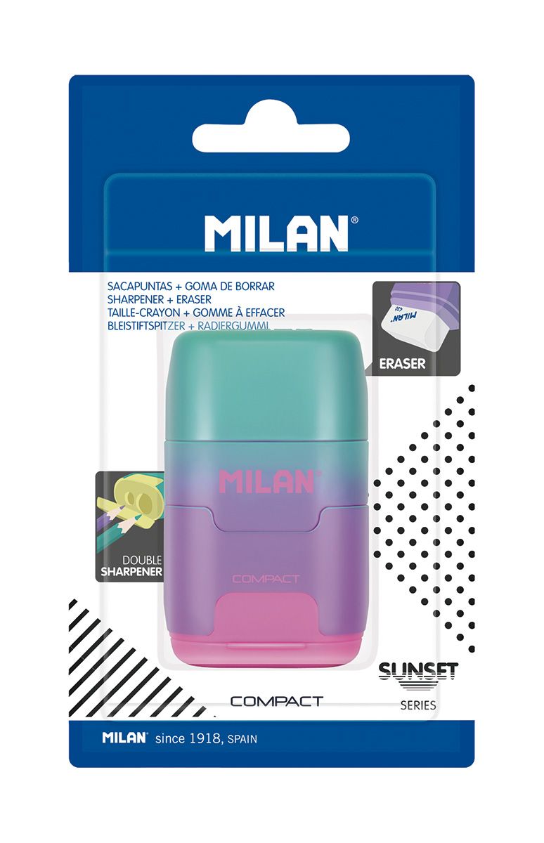 MILAN COMPACT точилка-ластик Sunset, Розовый цвет, BYM10423