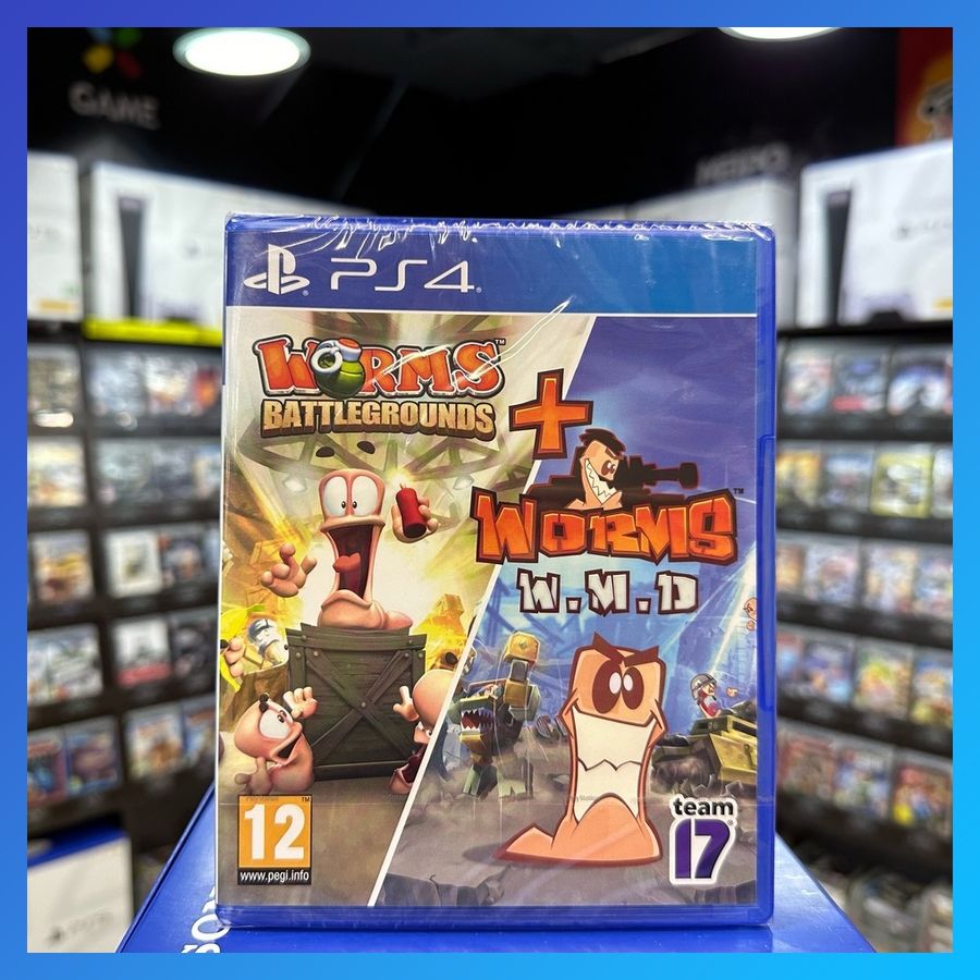 Игра Worms Battlegrounds + Worms W.M.D PS4