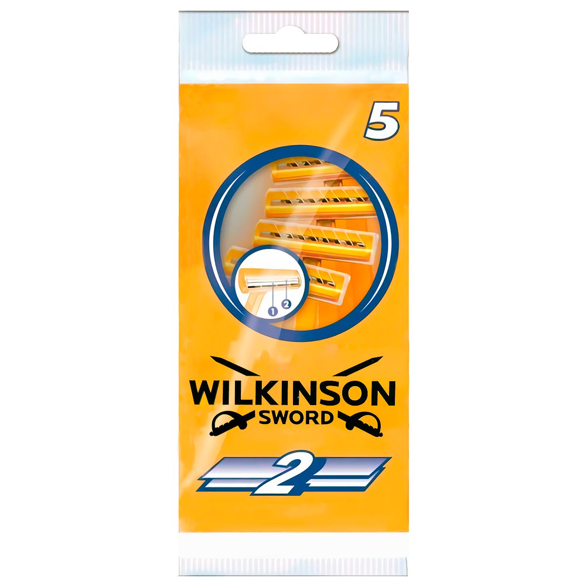 Wilkinson Sword Бритвы одноразовые WILKINSON2 (5 станков), 2 лезвия, фикс.головка