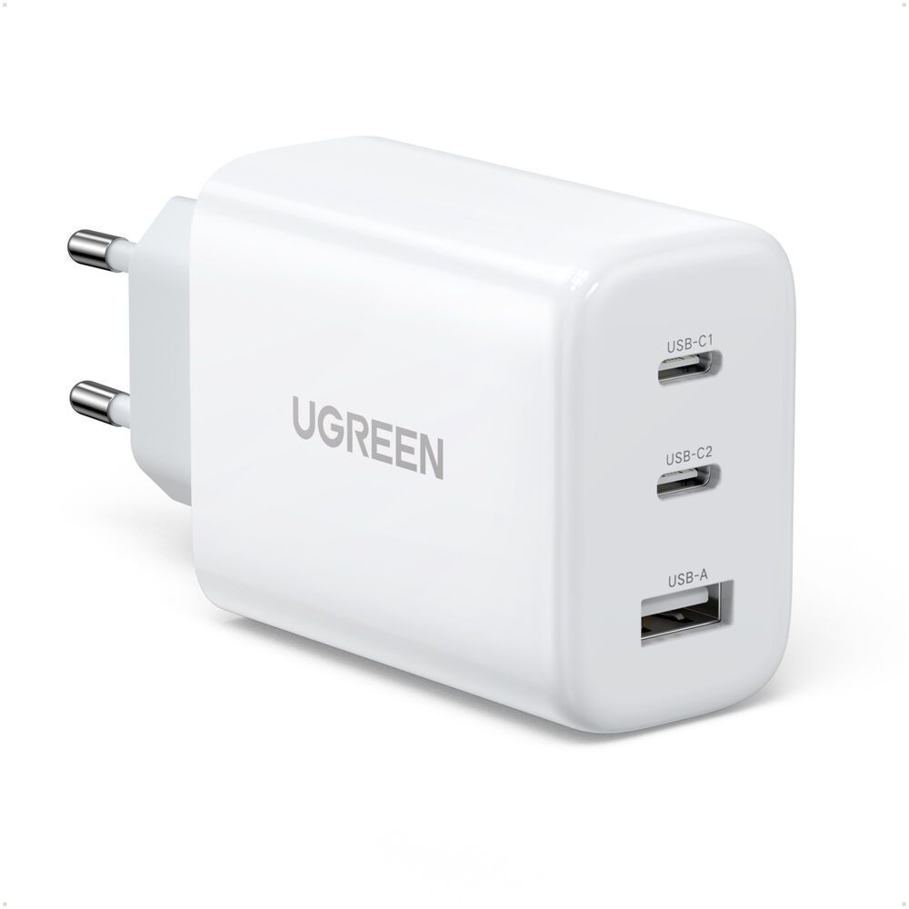 СетевоезарядноеустройствоUgreenCD2759049665W2xTypeC+USB,белое