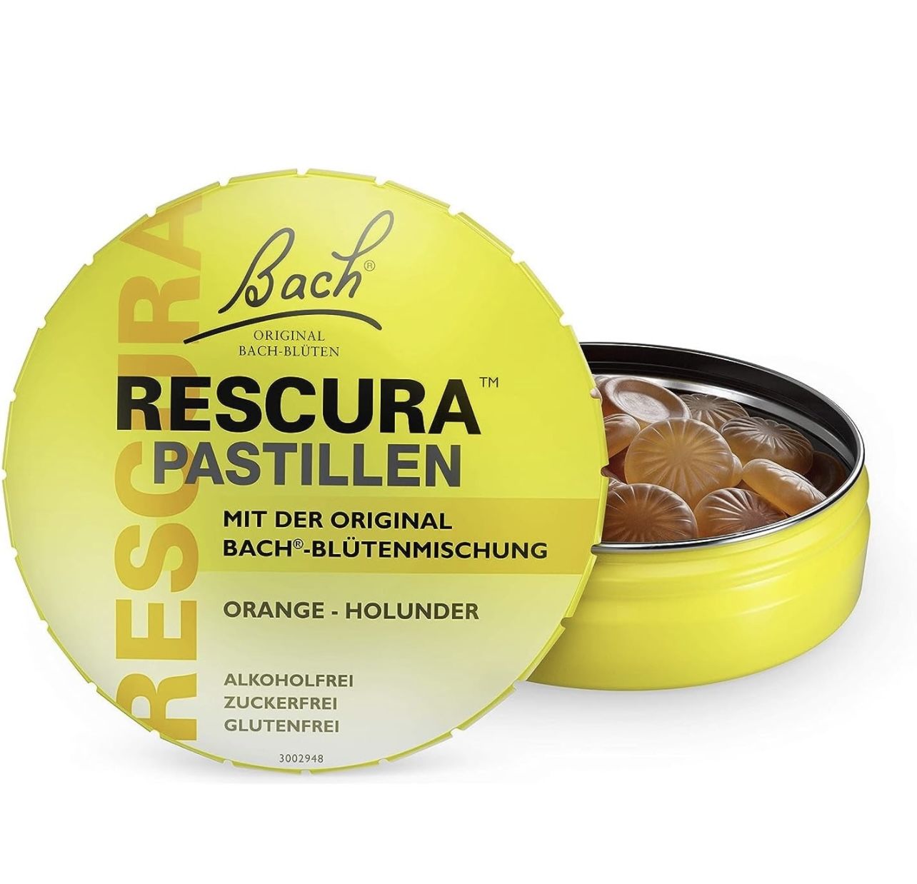 Bach, Rescue Remedy Pastillen, Natural Stress Relief, леденцы для снятия стресса, Германия, 35 шт.