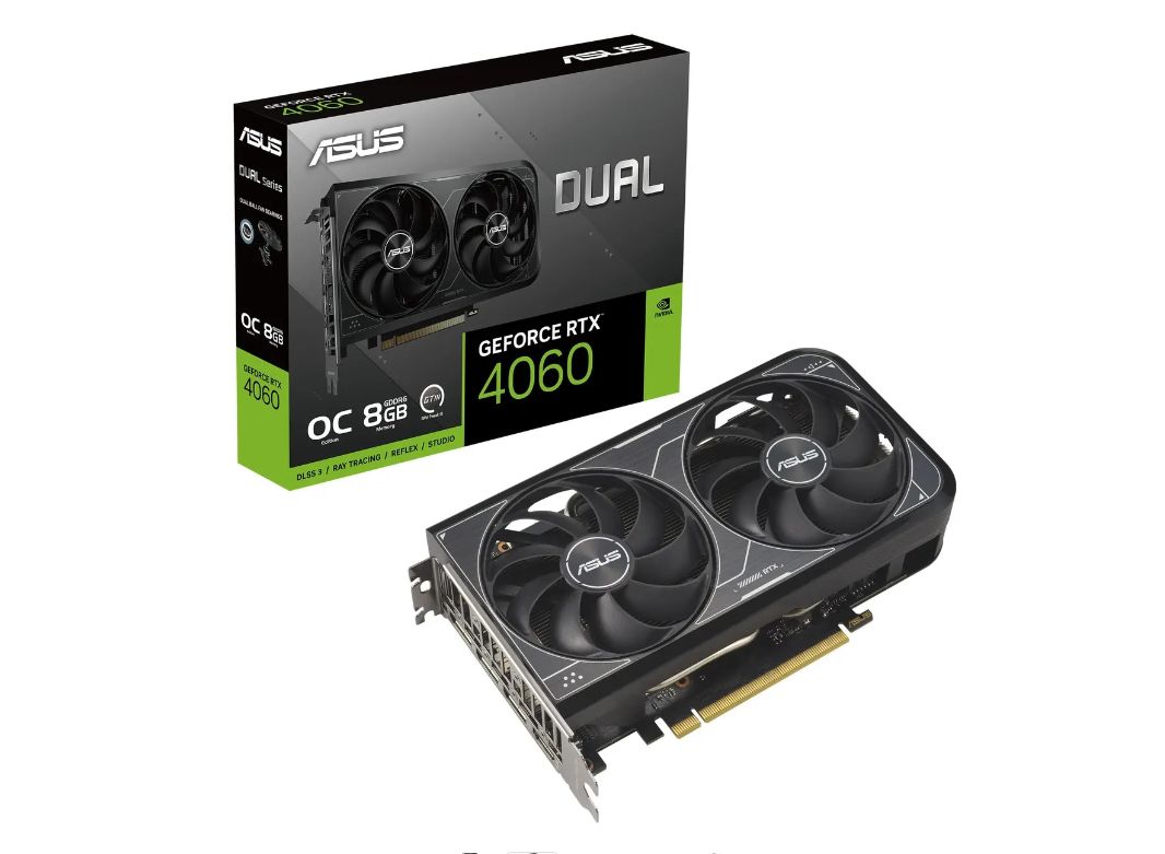 ASUS Видеокарта GeForce RTX 4060 Видеокарта 4060 8 ГБ (123)