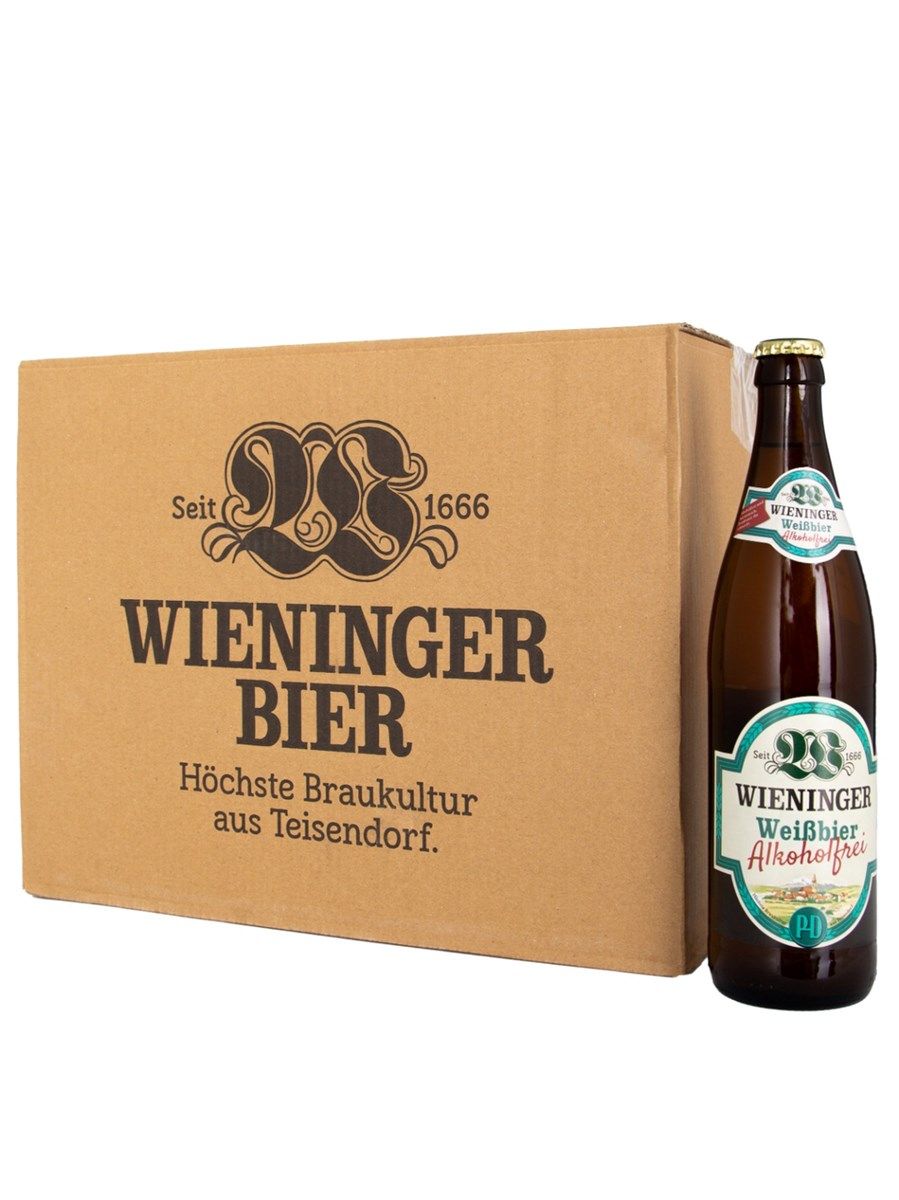 Пиво Wieninger Weissbier Alkoholfrei безалкогольное, 0.5л, 24 штуки