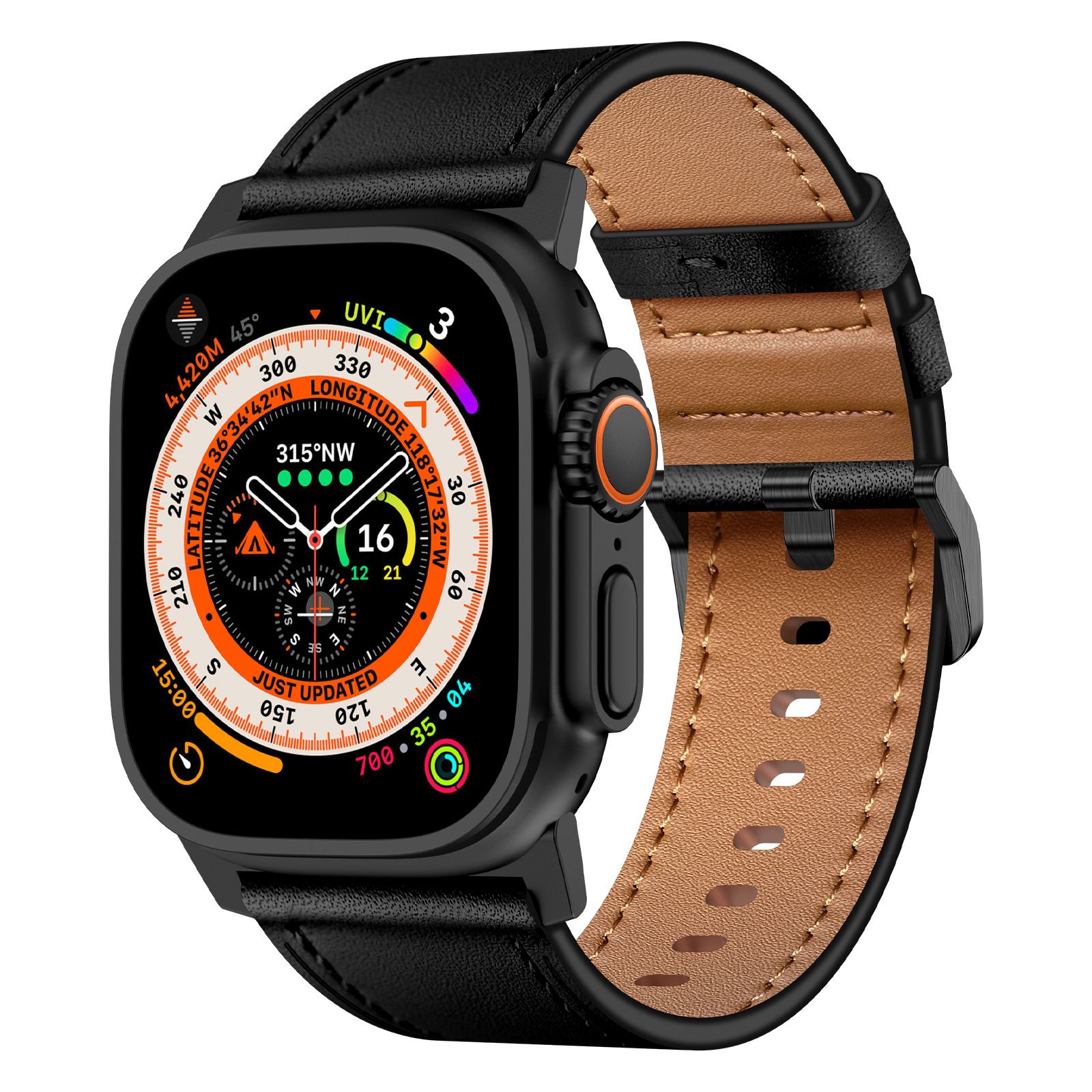 Кожаныйремешок,подходитдляAppleiWatch1-9SEUltra2/Ultra49MM,42/44/45мм,браслета.