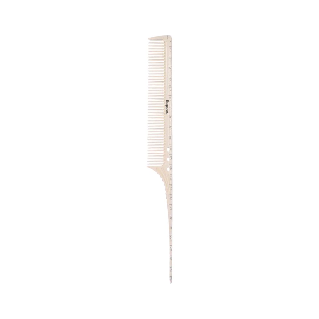 Расческа для хвоста. Расческа парикмахерская «polycarbonate» 184*24 мм kapous. расческа парикмахерская с пластиковым хвостиком «carbon fiber» 229*25 мм. расческа хвостик капус. расчёска - хвостик kapous.