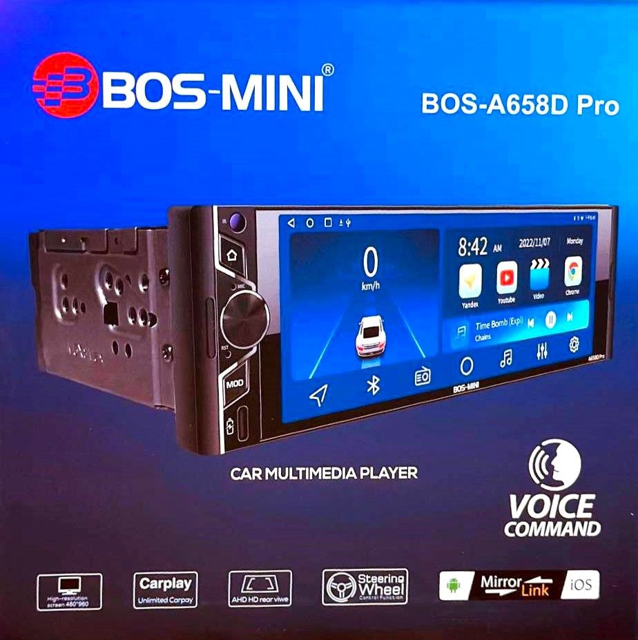 Автомагнитола 1din Bos-Mini BOS-А658D 4+64G PRO