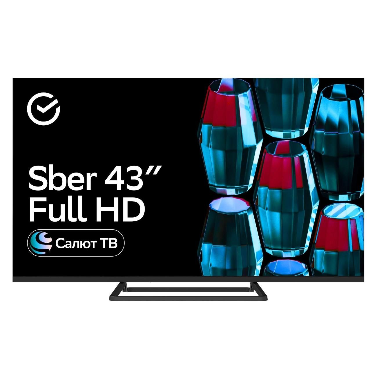 SberТелевизор43"FullHD,черный