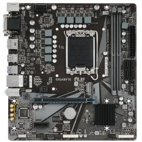 МатеринскаяплатаGIGABYTEH610MS2HDDR4,microATX,LGA1700