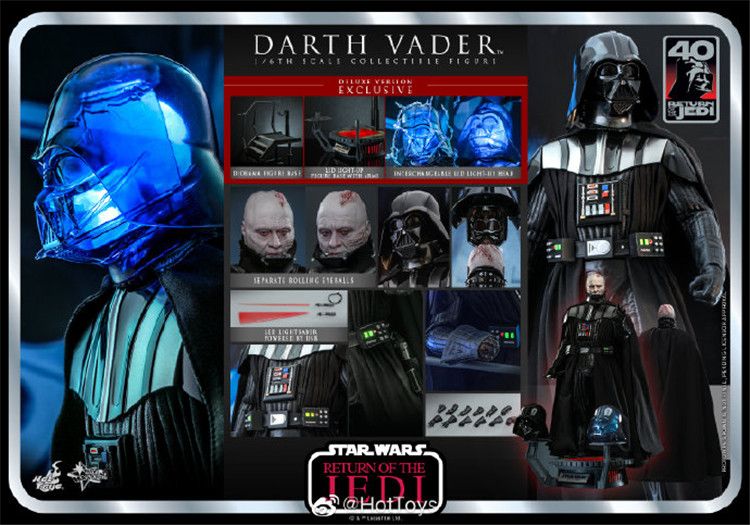 HotToysКоллекционнаяфигуркаЗвездныевойныDarthVaderDeluxeподвижныефигурки(35CM)