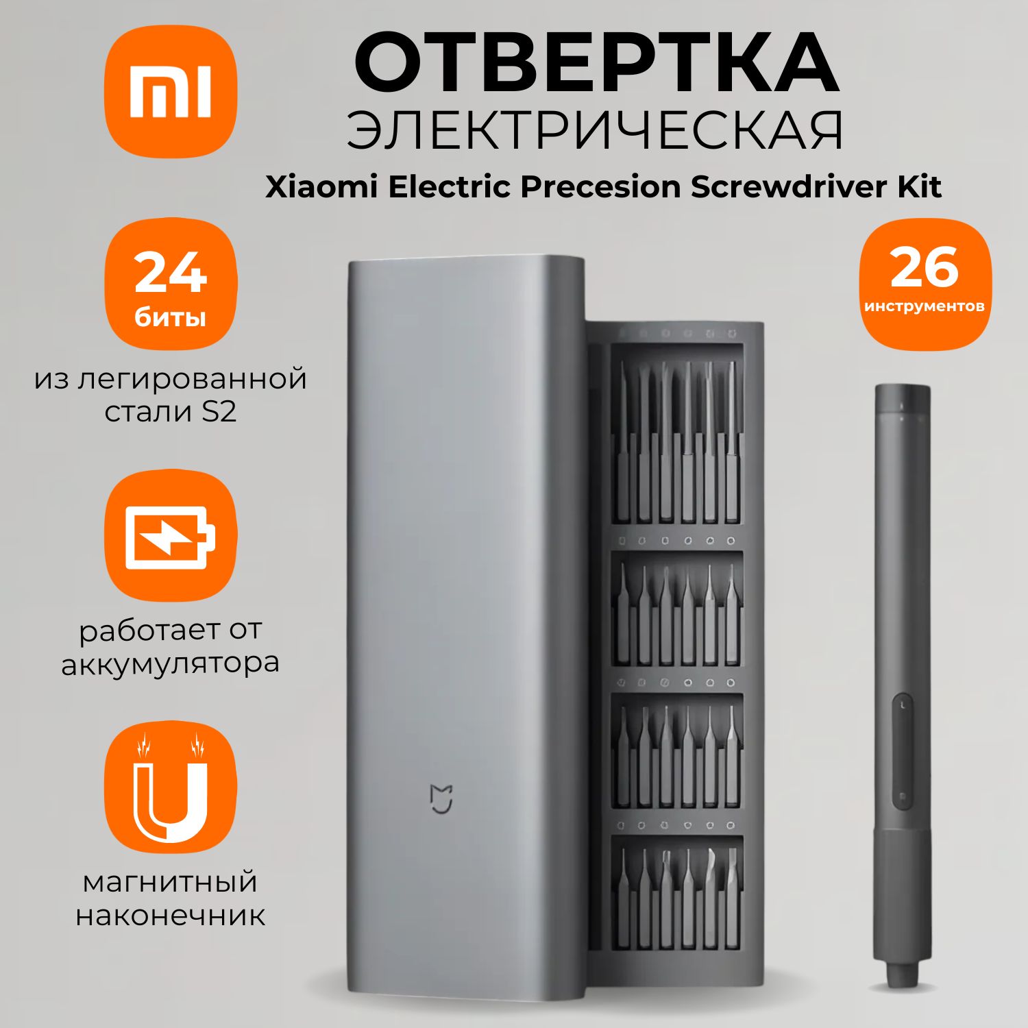 Электрическая точная отвертка Xiaomi Electric Precision Screwdriver Kit MJDDLSD003QW /BHR5474GL