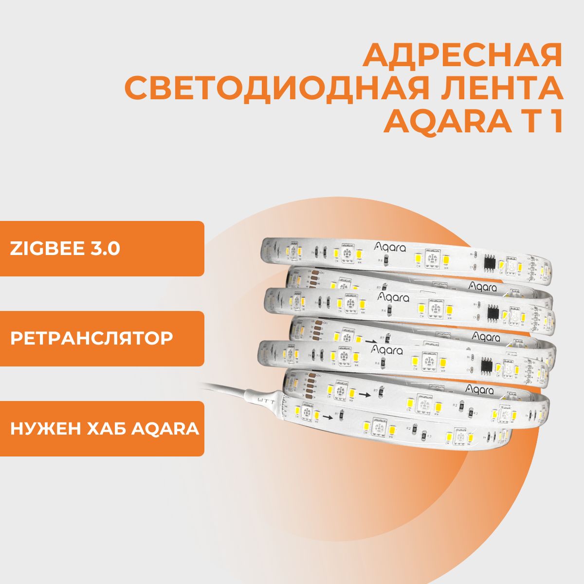 Адресная светодиодная лента Aqara LED Strip T1