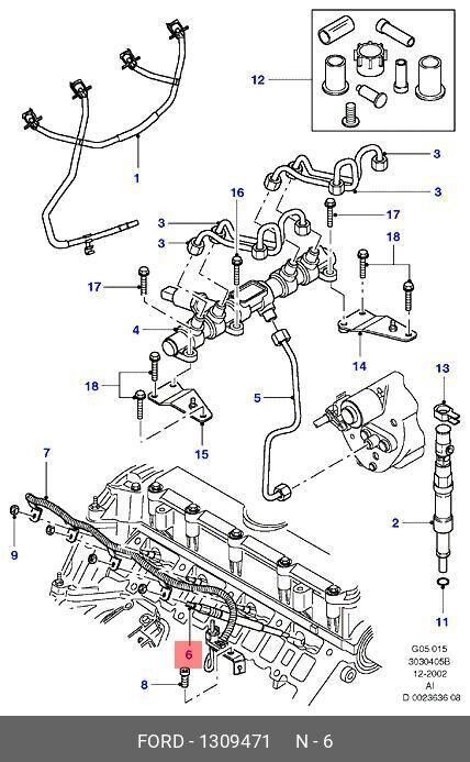 Свеча накаливания FORD TRANSIT 00>/MONDEO III