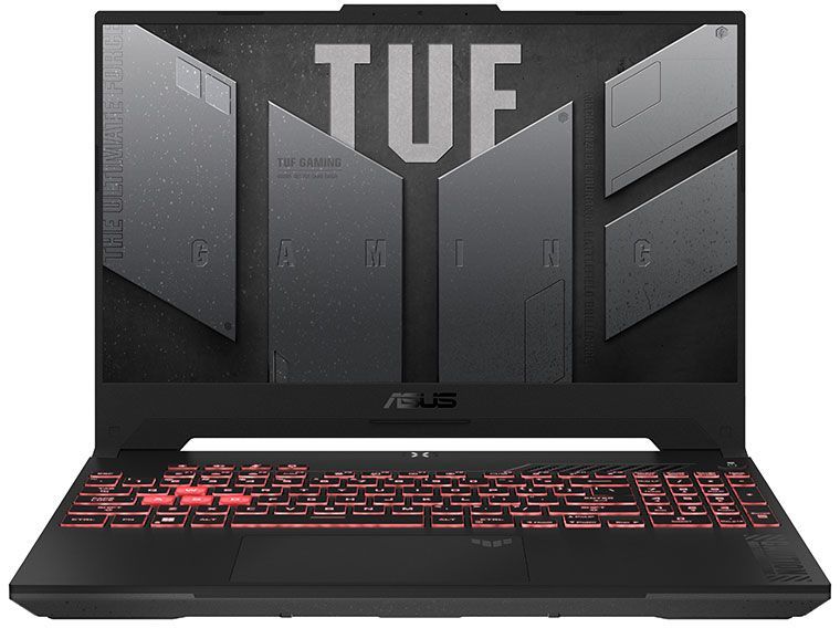 ASUSTUFGamingA15Игровойноутбук15.6",AMDRyzen57535HS,RAM16ГБ,SSD512ГБ,NVIDIAGeForceRTX4050дляноутбуков(6Гб),Безсистемы,(90NR0EB5-M00FW0),серебристый,Русскаяраскладка