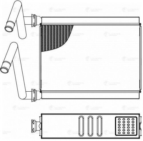Радиатор отоп. для а/м Toyota Land Cruiser 100 (98-)/Lexus LX 470 (98-) (для хол.регионов) (LRh 1950