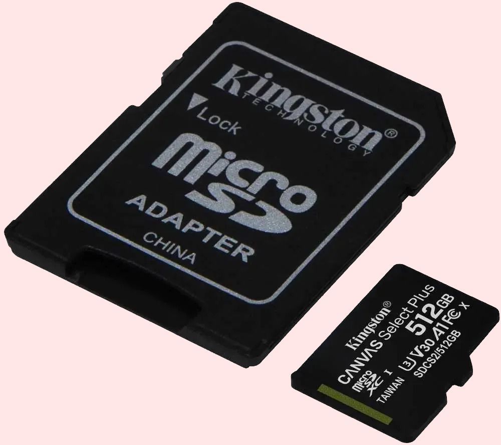 Карта памяти Kingston Canvas A1 microSD 512 ГБ / microSDXC Canvas 512 ГБ / Карта расширения памяти 512 GB