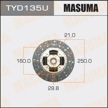 Диск сцепления 250 x 160 x 21 x 29.8 MASUMA MASUMA TYD135U