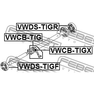 Подшипник подвесной AUDI Q3 2012-2018 ZA карданного вала VWCB-TIG FEBEST FEBEST VWCB-TIG