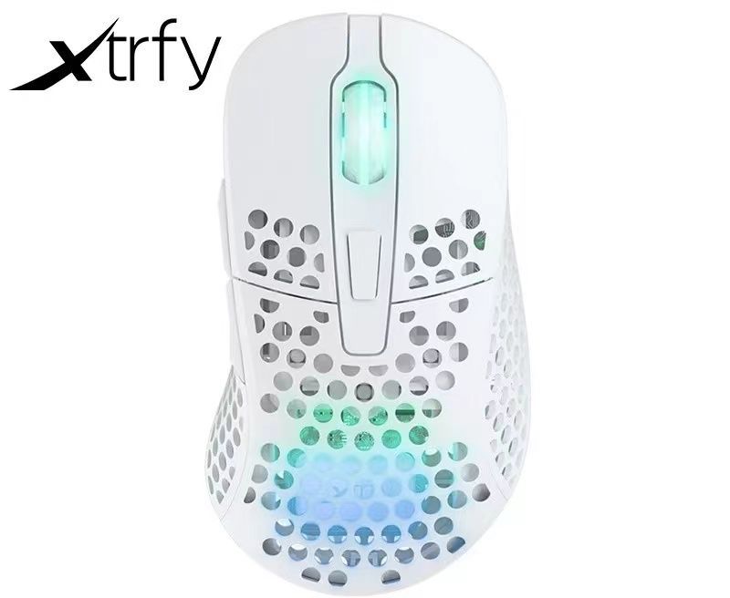 XtrfyИгроваямышьбеспроводнаяXtrfym4БеспроводнаяигроваямышьRGB(Сменнаякрышка),белый,прозрачный