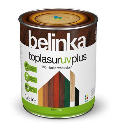 Belinka Toplasur UV Plus/Белинка Топлазурь УВ Плюс, 0.75л,цвет №24 Палисандр,защитно-декоративная лазурь