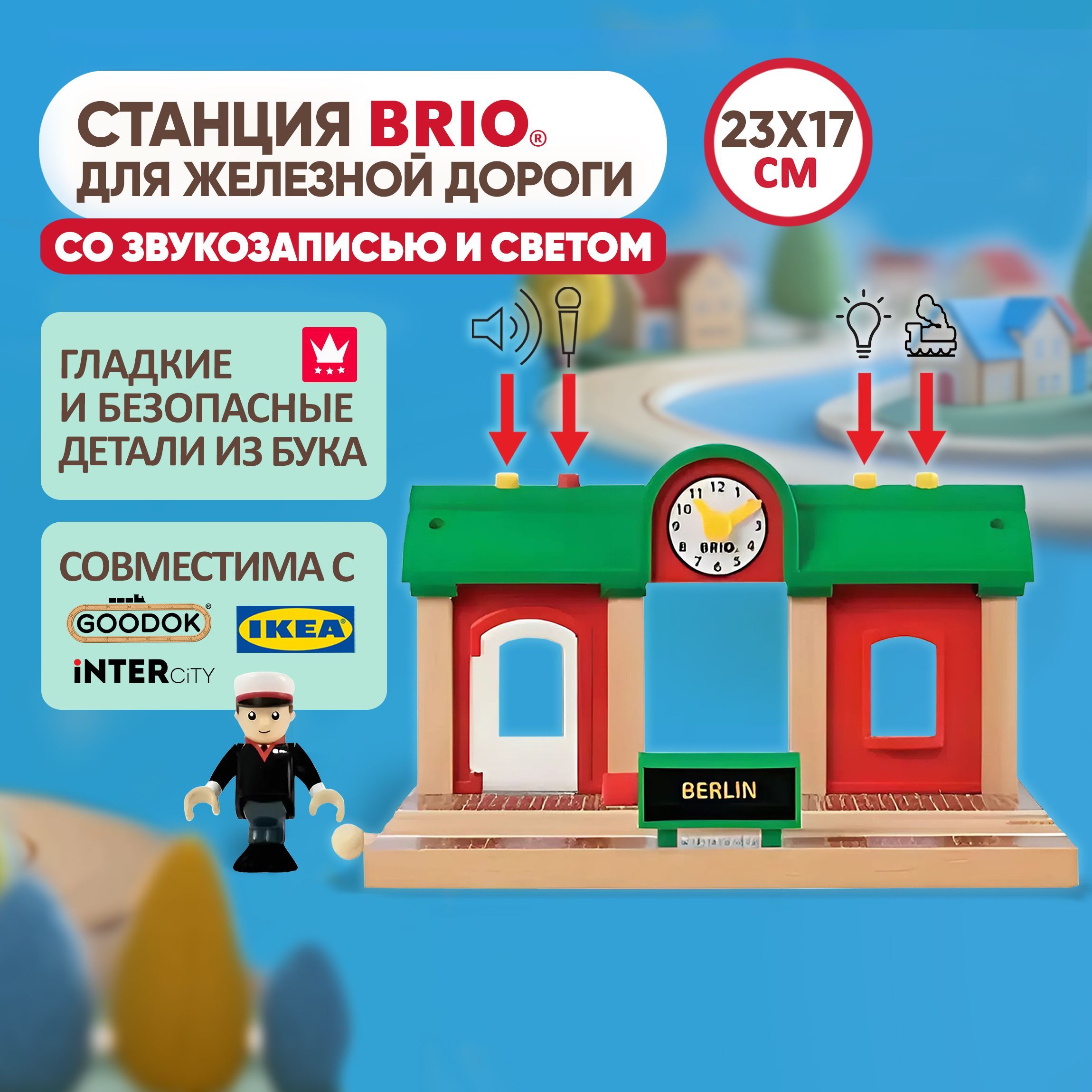 Звукозаписывающая Железная дорога станция BRIO