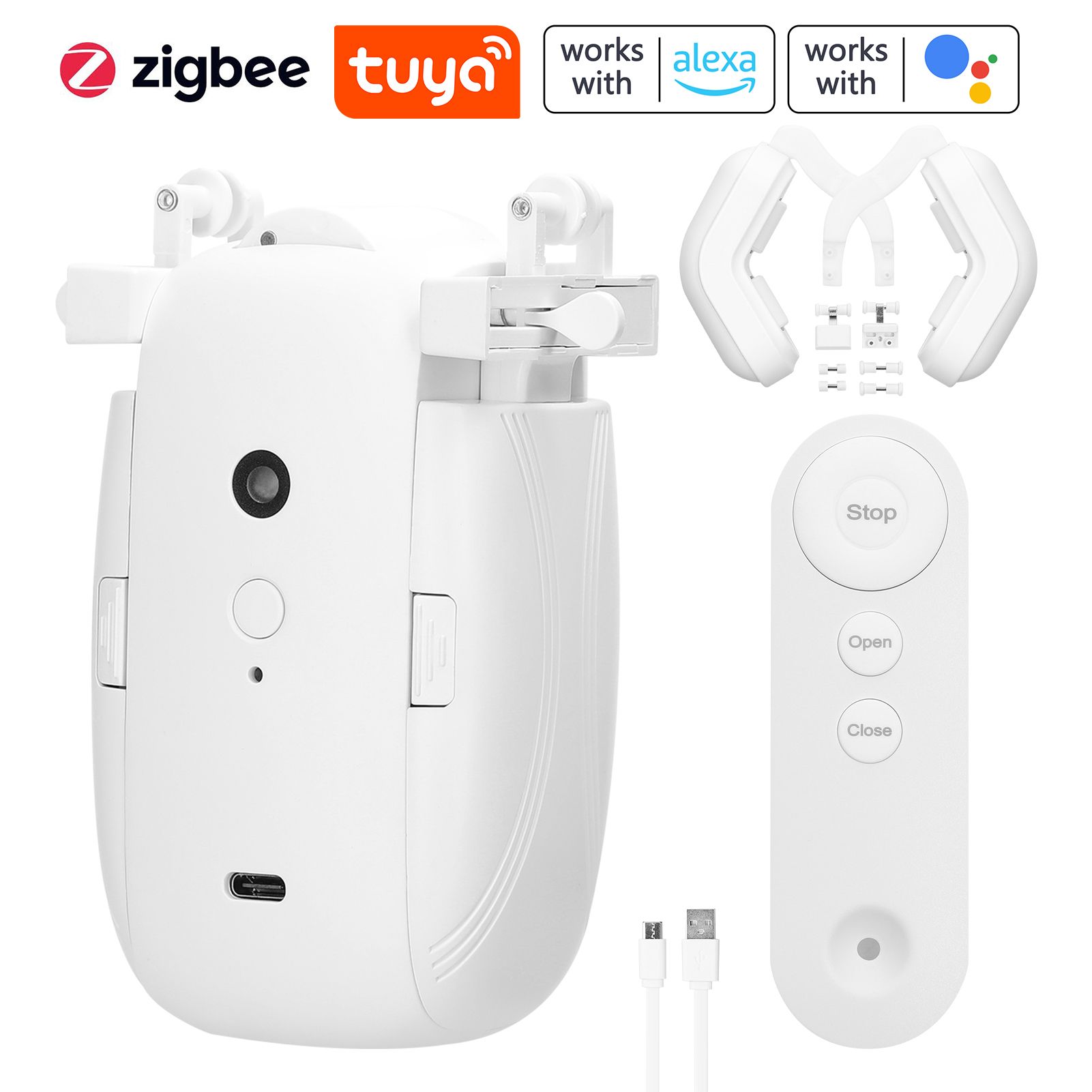 1PC Tuya ZigBee 3 в 1 Интеллектуальный привод для штор Электрический