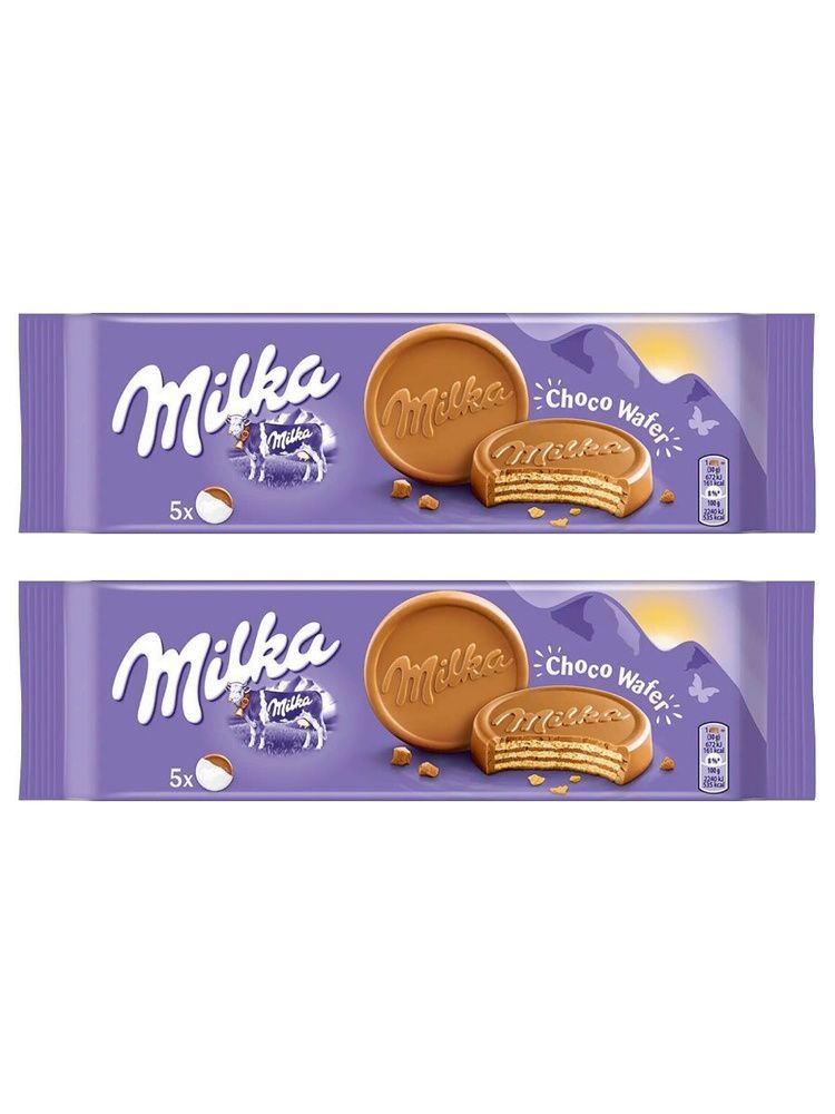 Вафля в шоколаде Milka Choco Wafer Милка Чоко Вафер 2шт по 150гр Германия