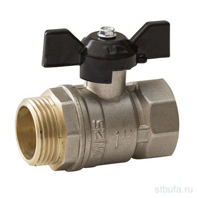 Кран шар. 3/4'' вн/нар бабочка DN20 PN 40 LD PRIDE (22)