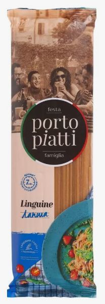 Макароны цельнозерновые PORTO PIATTI Linguine Лапша, 500г