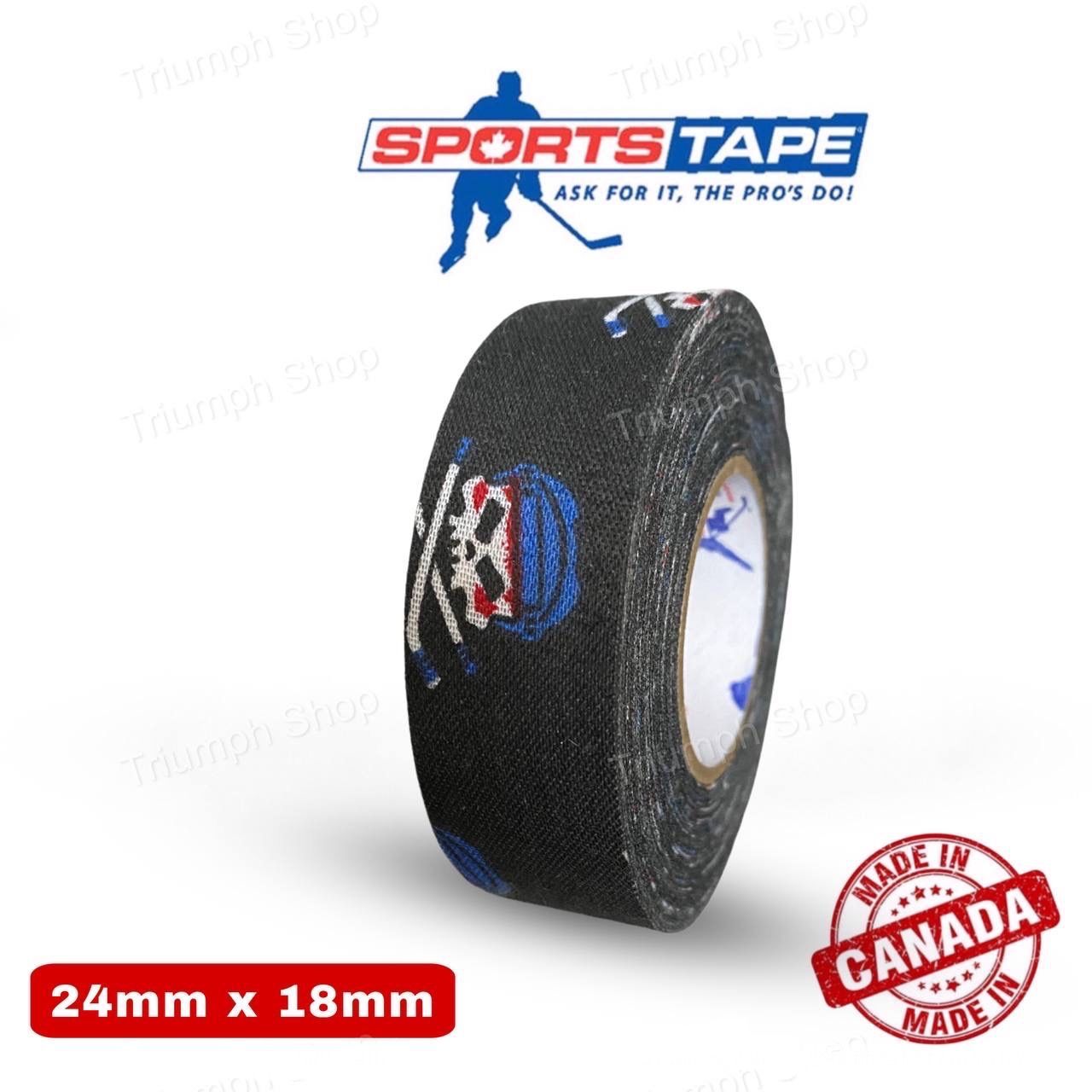 Хоккейная лента для клюшки Sports Tape 24мм*18м череп и кости