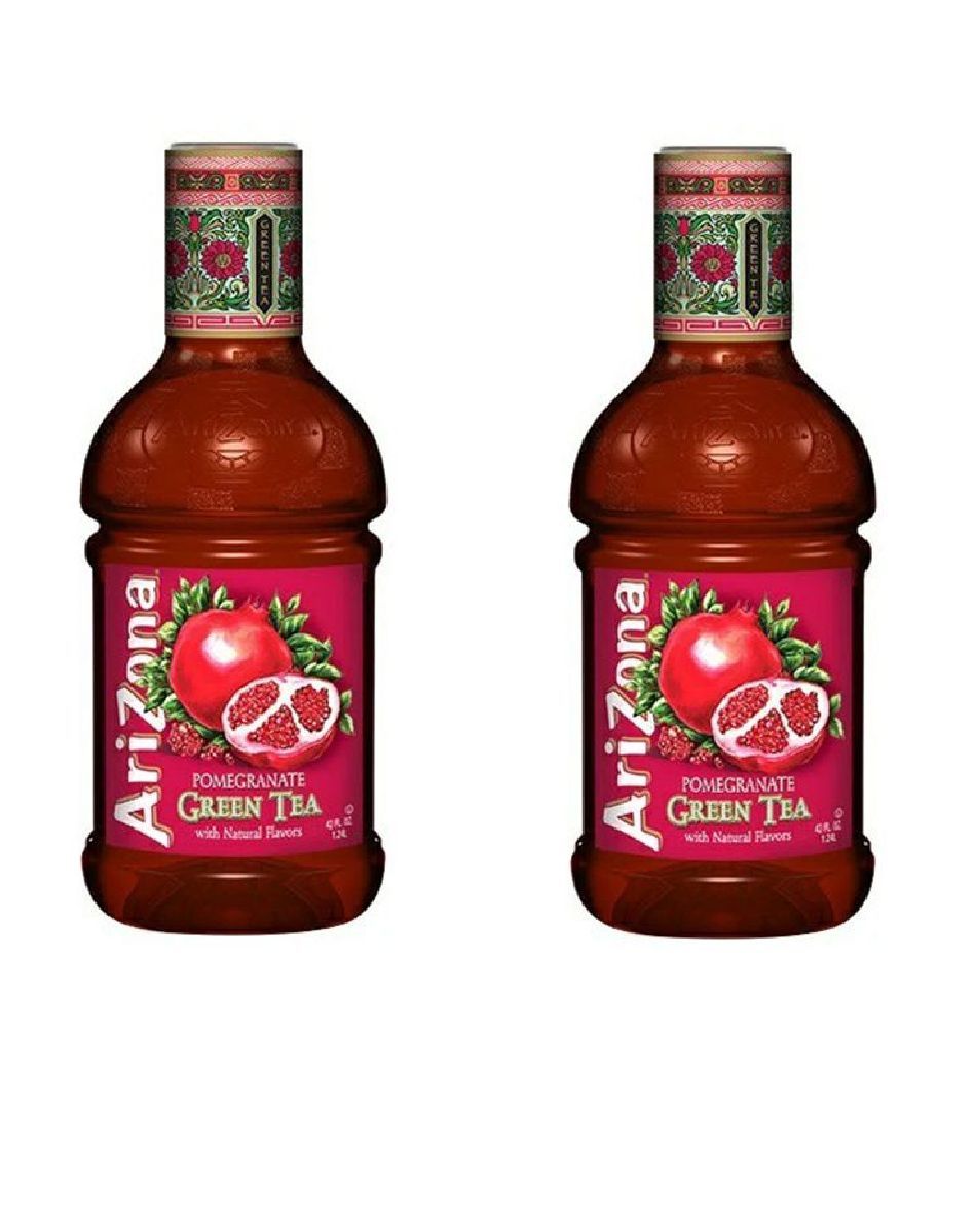 Холодный зеленый чай AriZona Green Tea Pomegranate Гранат, 2 шт по 450 мл