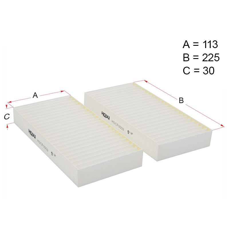 Фильтр салона (комплект) HONDA CIVIC 00-05/CR-V 01-06/FR-V 04-09/STREAM 00-07 HOSU HSCF0009, oem 80292SCAE11