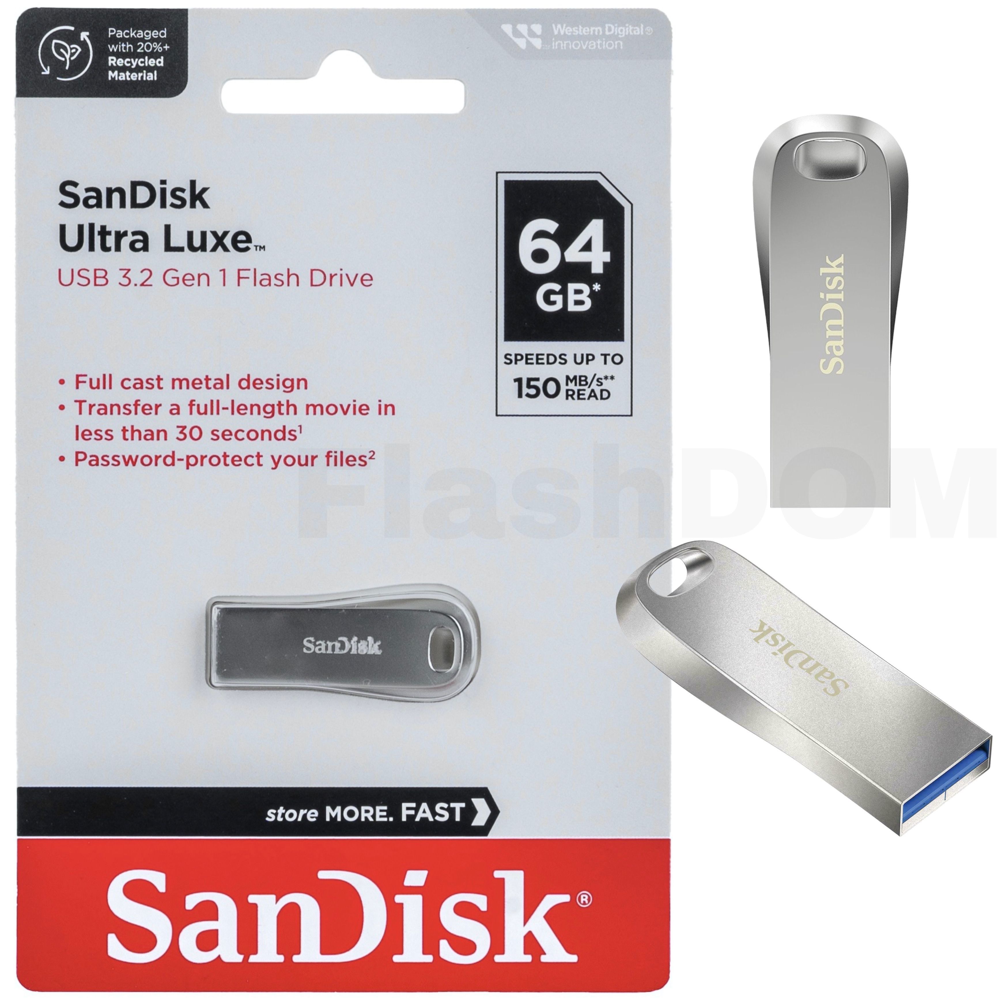 Флеш-накопительSanDiskUSB3.264ГБFlashdriveUltraLuxe