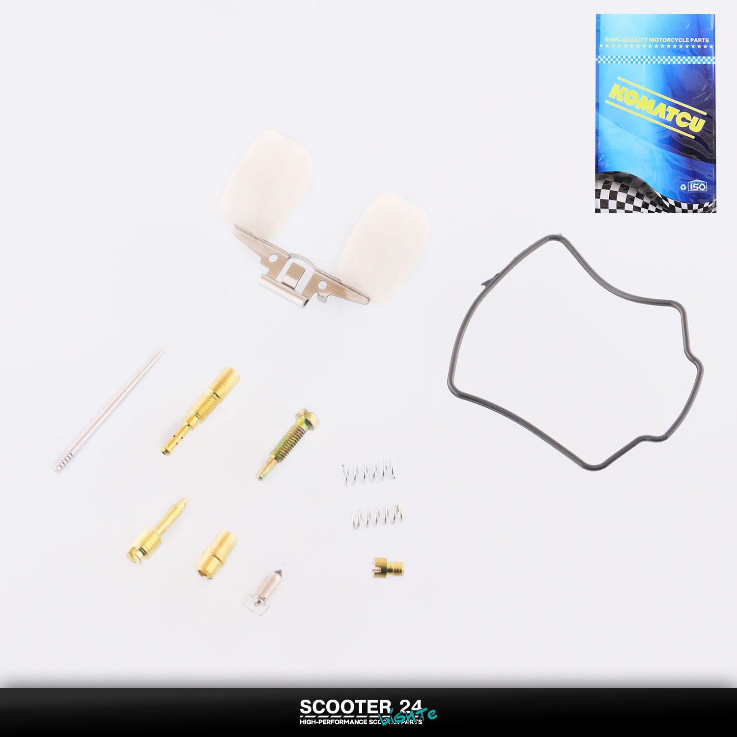 Ремкомплект карбюратора на мопед Alpha 70 кубов "KOMATCU" ремонтный набор Альфа Орион Омакс