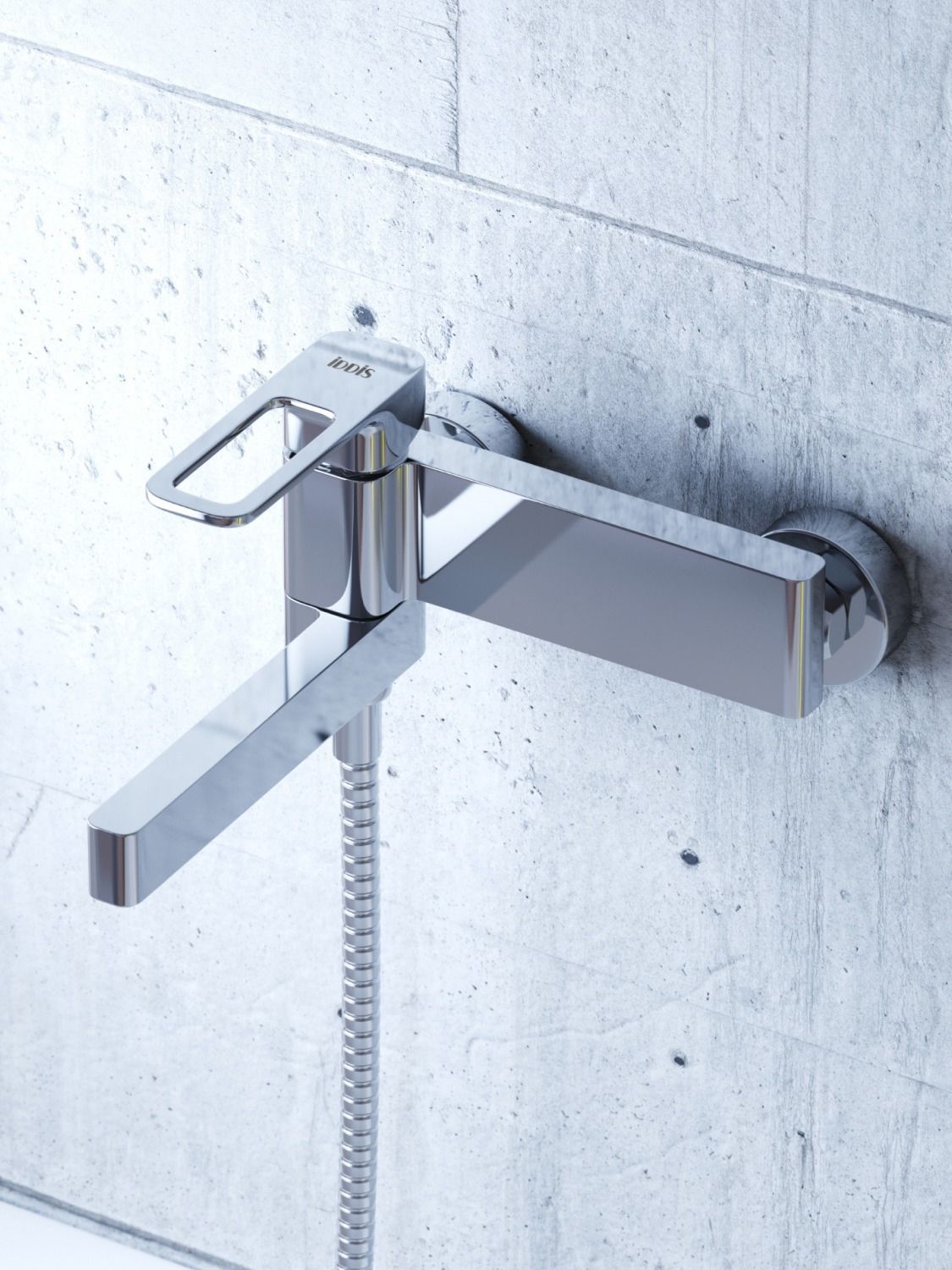 Фото товара на маркетплейсе ozon Смеситель для ванны со скрытым изливом IDDIS, хром, Slide, SLISB00i02WA