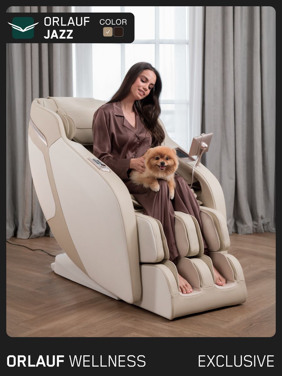 МассажноекреслоэлектрическоедлядомаOrlaufJazzBeige