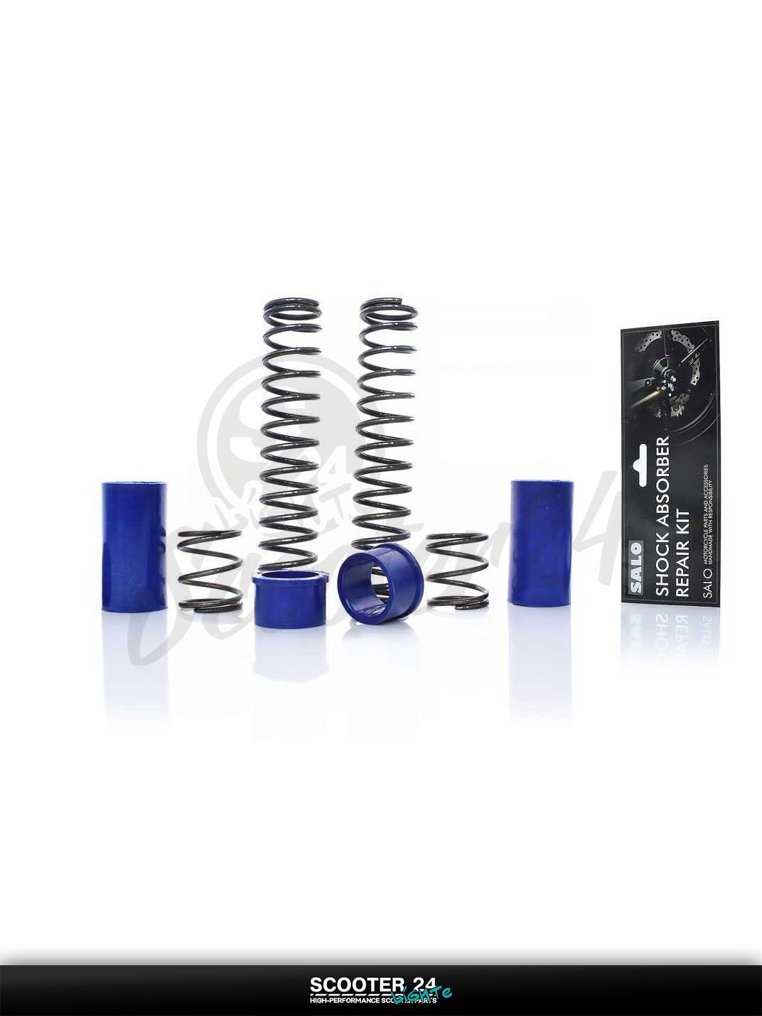Ремкомплект вилки на скутер Suzuki Address и Sepia AD / Сузуки Аддресс и Сепия горизонтальный 50-80 кубов, LETS "SALO" (втулки 22 мм пружины)