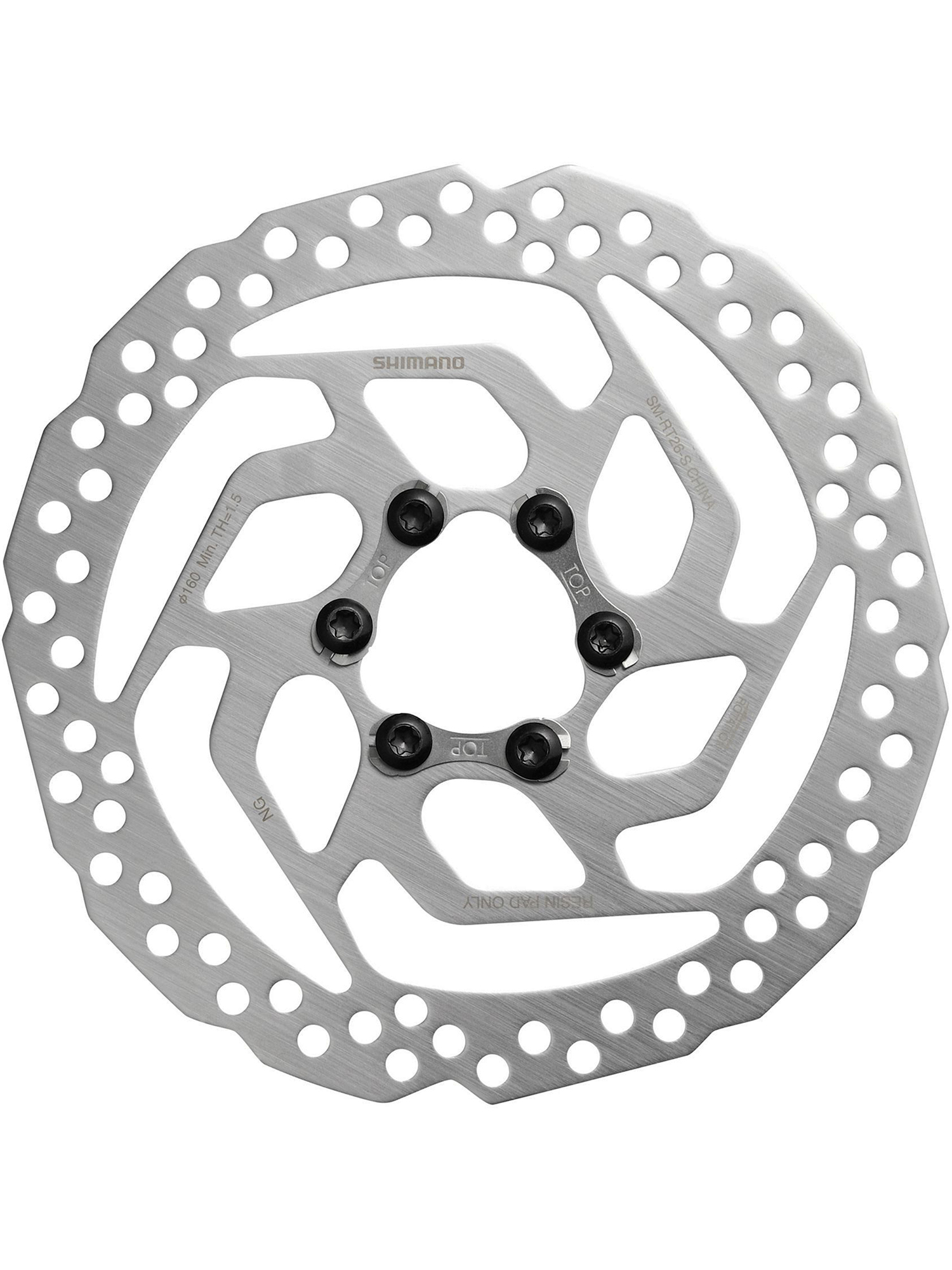 Shimano Тормозной диск для велосипеда SM-RT26-S ротор160 мм, с болтами и гроверами — Товары для велоспорта — фото 4