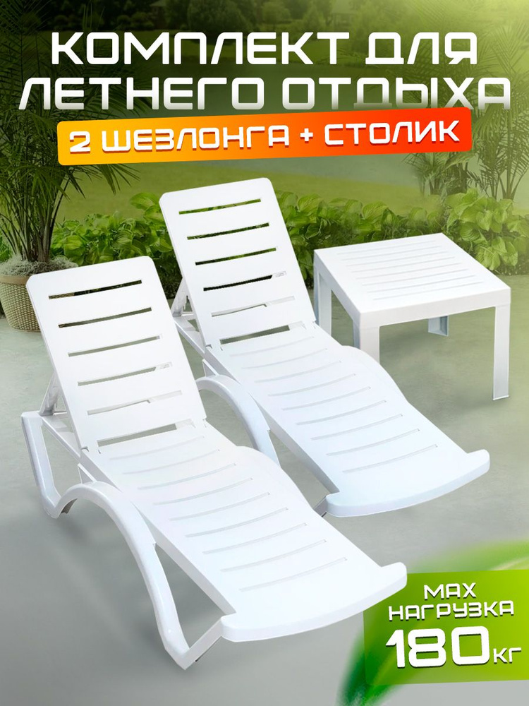 Шезлонг Elfplast "Aqua" 595 пластиковый раскладной для дачи, стул ...