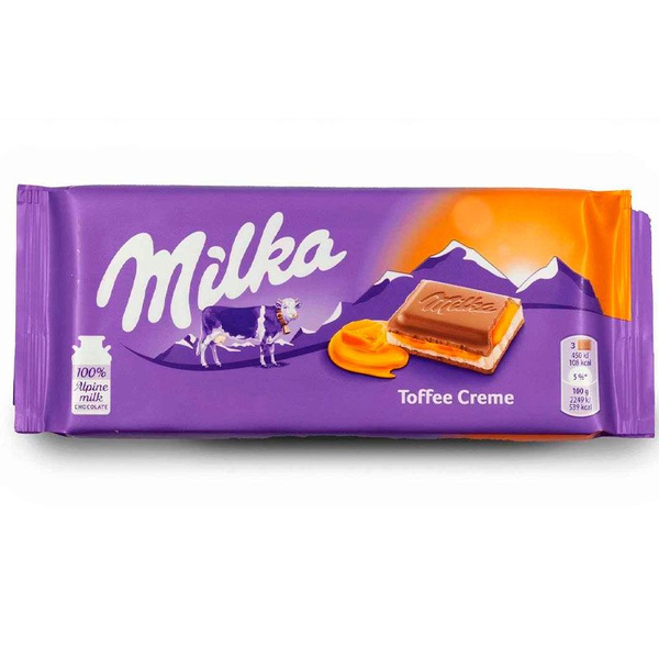 Милка Шокол. плитка 100гр Тоффи крем *9 шт (импорт) Германия - купить с ...