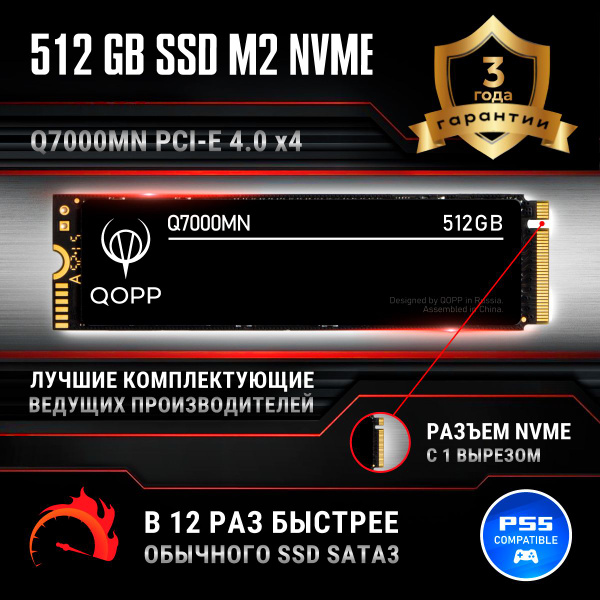 512 ГБ Внутренний SSD-диск QOPP Q7000MN (Q1SSD-NVMe4.0) - купить по ...