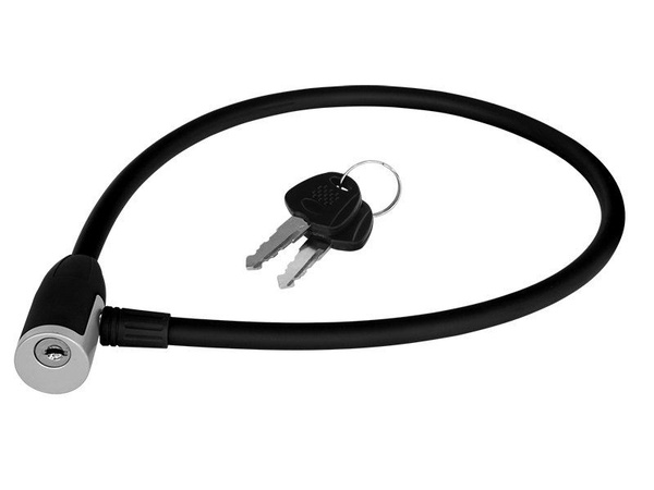 Замок тросовый KLS JOLLY 4,5ммх12мм x 650мм, чёрный, безопасность 3/10 ...