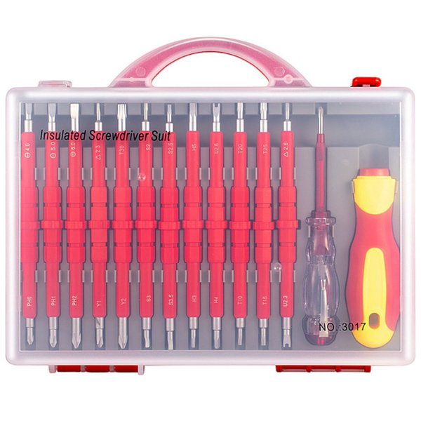 Диэлектрические отвертки CR-V с магнитным наконечником, 14 предметов в ...