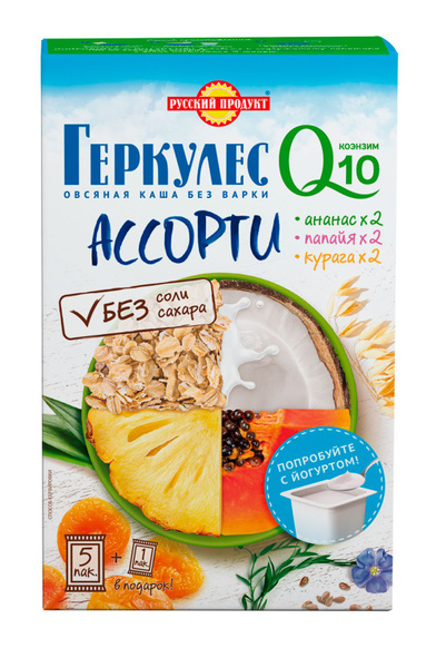 Характеристики Каша быстрого приготовления без соли и сахара Геркулес ...