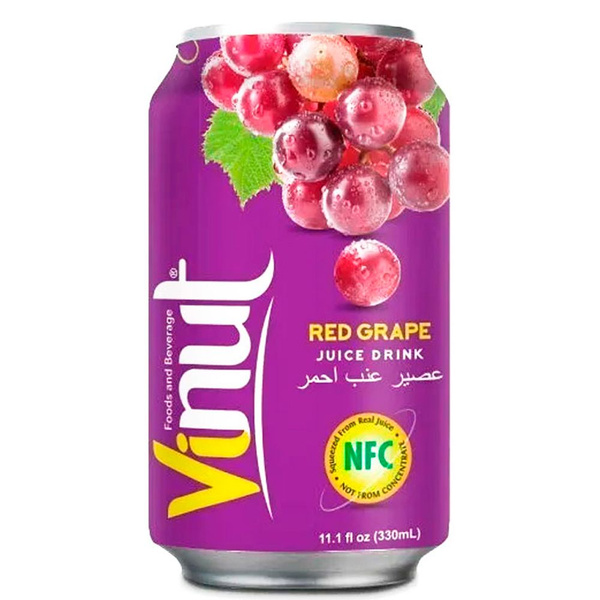 Напиток сокосодержащий "Vinut-Винут" Red Grape-Красный виноград 1/330мл ...
